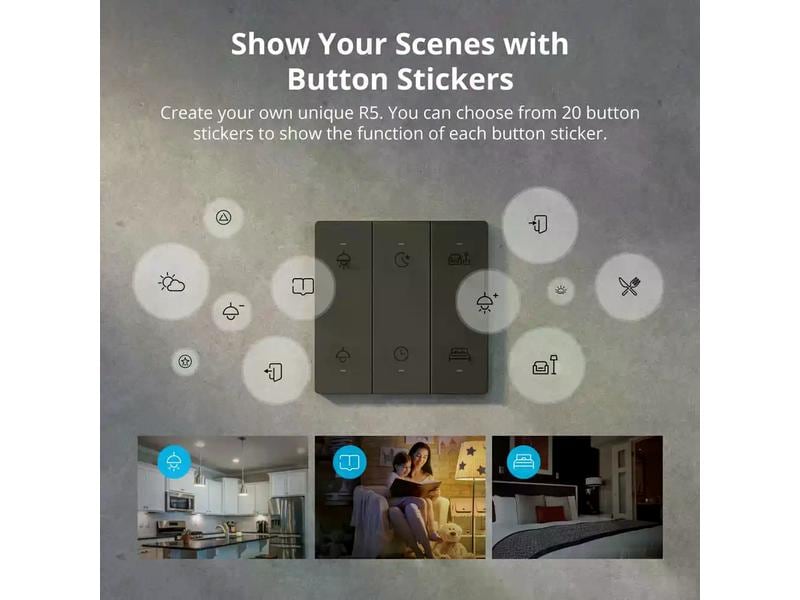 SONOFF Funk-Schalter SwitchMan R5W Szenen Controller, WiFi, Weiss