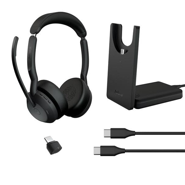 Jabra Headset Evolve2 55 Duo MS, USB-C, inkl. Ladestation