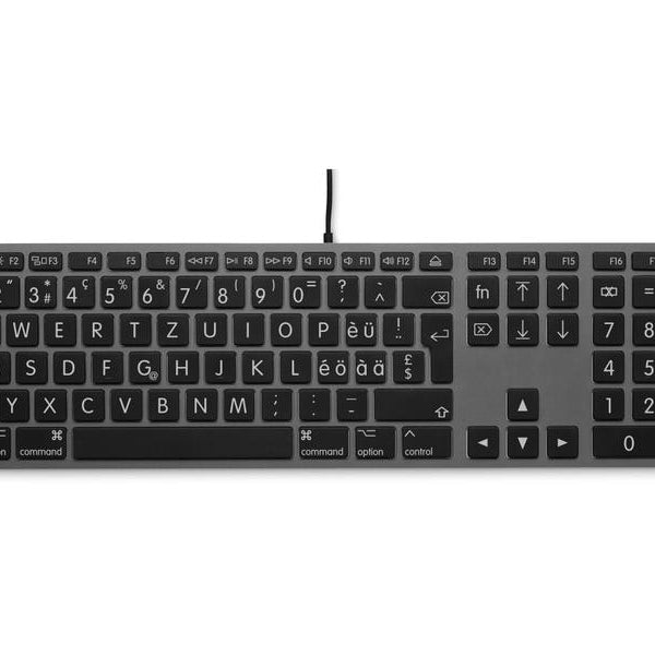 LMP Tastatur USB Grosse Beschriftung Grau