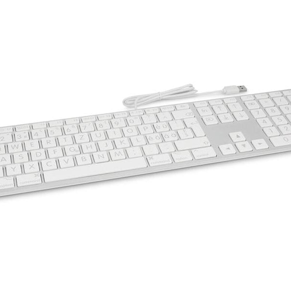 LMP Tastatur USB Grosse Beschriftung Silber