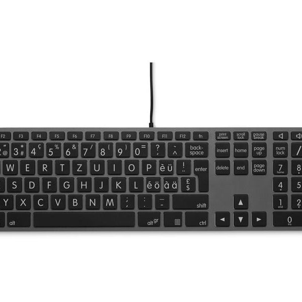 LMP Tastatur USB Grosse Beschriftung WinOS Grau