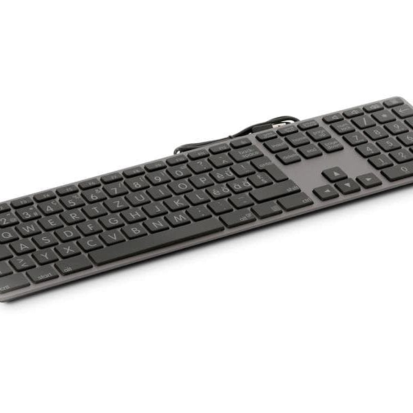 LMP Tastatur USB Grosse Beschriftung WinOS Grau