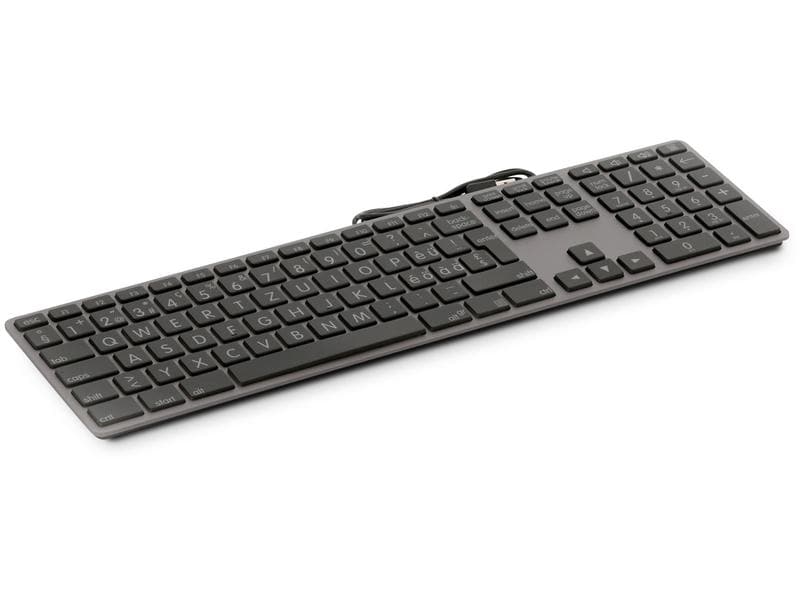 LMP Tastatur USB Grosse Beschriftung WinOS Grau