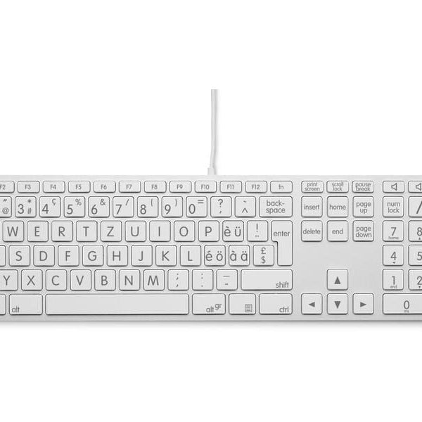 LMP Tastatur USB Grosse Beschriftung WinOS Silber