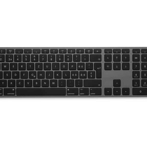 LMP Tastatur WKB-1243 BT Grau, CH-Layout mit Ziffernblock