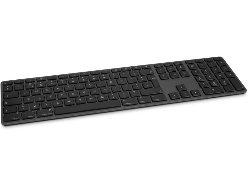 LMP Tastatur WKB-1243 BT Grau, CH-Layout mit Ziffernblock