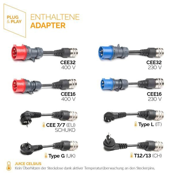 Juice Technology Juice Booster 2 (22kW) Europe Traveller Set