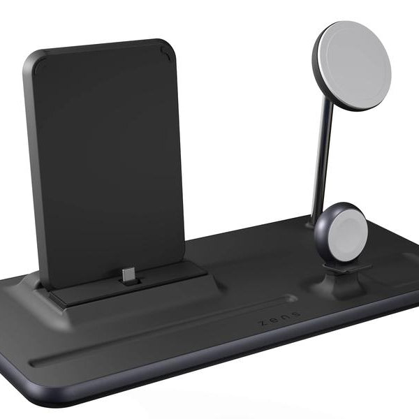 Zens Wireless Charger 4in1 + Watch Schwarz