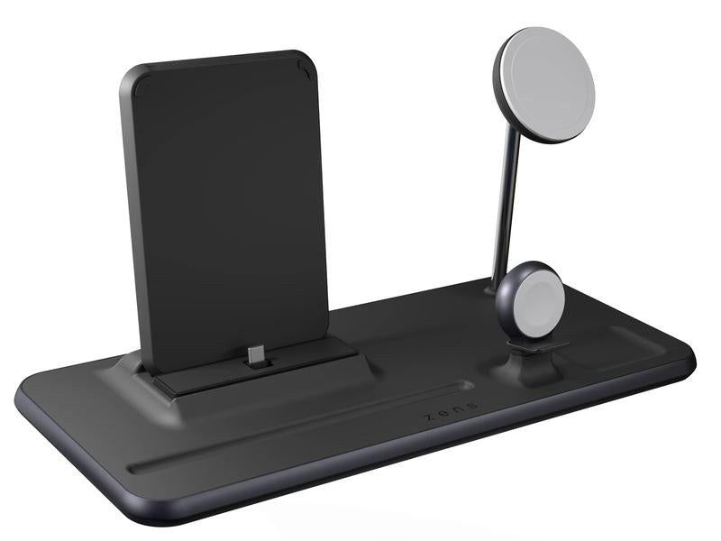 Zens Wireless Charger 4in1 + Watch Schwarz