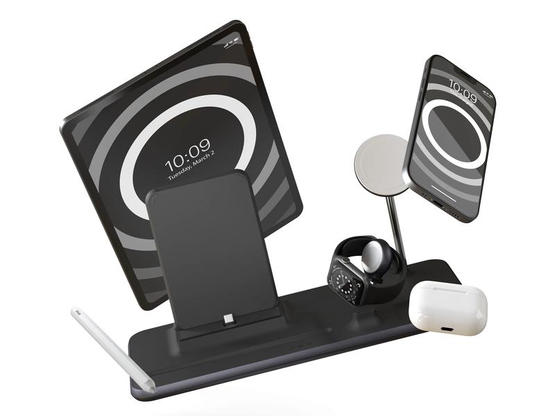 Zens Wireless Charger 4in1 + Watch Schwarz