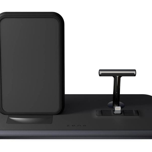 Zens Wireless Charger Dual QI + Lightning Schwarz