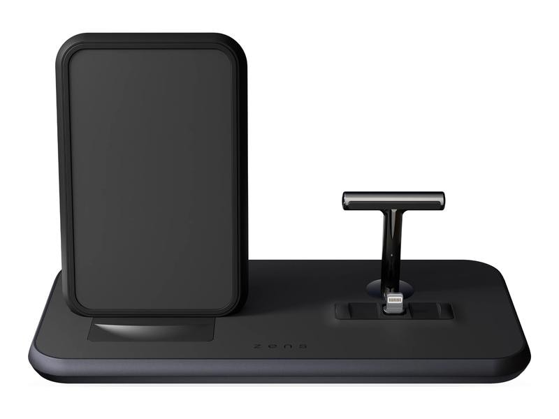Zens Wireless Charger Dual QI + Lightning Schwarz