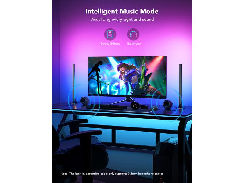 Govee Gaming Lichtbalken mit Smart Controller, RGBIC, Wi-Fi + BT