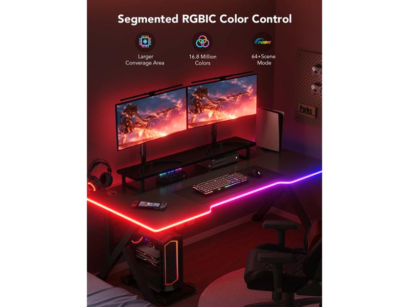 Govee LED Stripe Neon Gaming Table Light, 3 m, RGBIC, Wi-Fi + BT