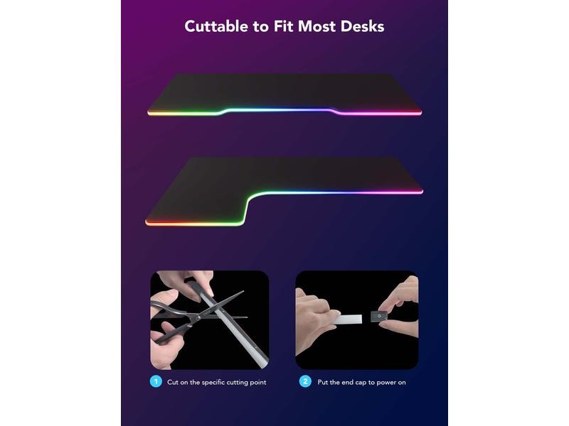 Govee LED Stripe Neon Gaming Table Light, 3 m, RGBIC, Wi-Fi + BT