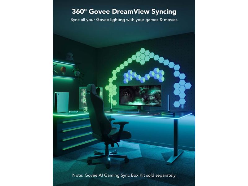 Govee LED Stripe Neon Gaming Table Light, 3 m, RGBIC, Wi-Fi + BT