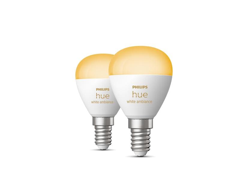 Philips Hue White Ambiance E14 Luster Tropfen 2er Set 2 x 470 lm