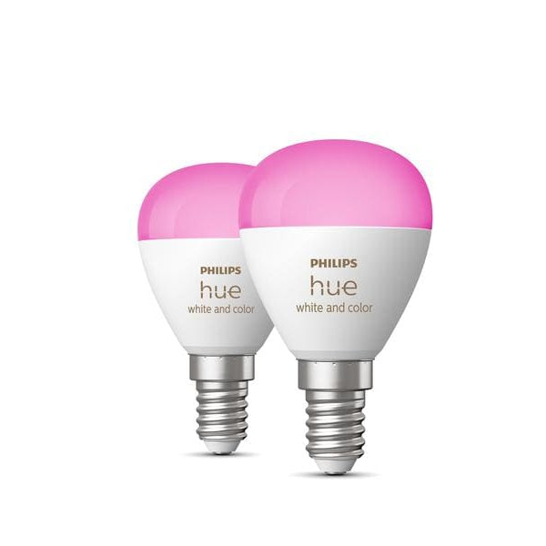 Philips Hue White & Color Ambiance E14 Luster Tropfen 2er Set 2 x 470 lm