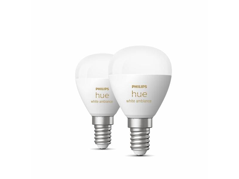 Philips Hue White Ambiance E14 Luster Tropfen 2er Set 2 x 470 lm