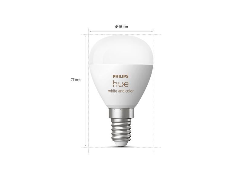 Philips Hue White &amp; Color Ambiance E14 Luster Tropfen 2er Set 2 x 470 lm