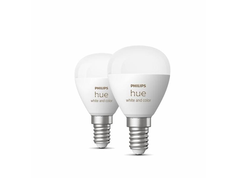 Philips Hue White &amp; Color Ambiance E14 Luster Tropfen 2er Set 2 x 470 lm