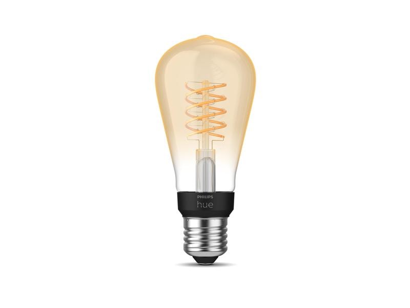 Philips Hue Leuchtmittel White E27 Einzelpack Edison Filament 550 lm