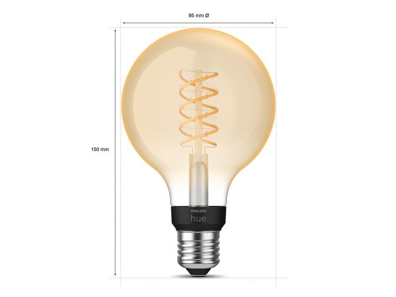 Philips Hue White E27 Einzelpack Globe Filament 550 lm