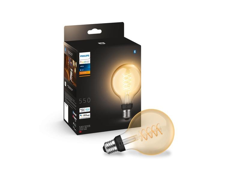 Philips Hue White E27 Einzelpack Globe Filament 550 lm