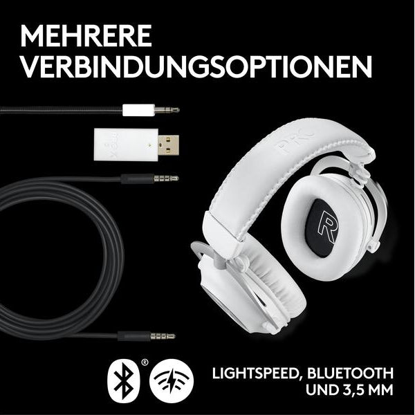 Logitech Headset G Pro X 2 Wireless Lightspeed Gaming Weiss