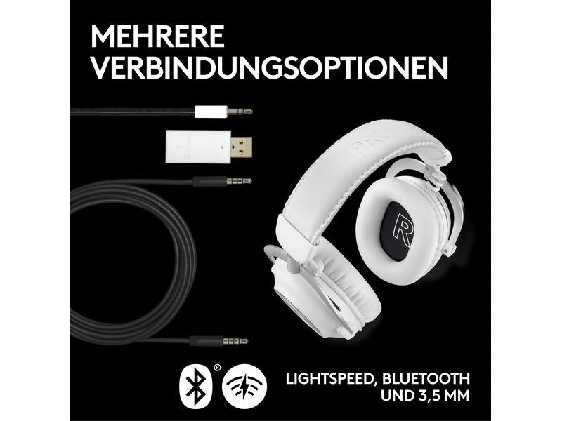 Logitech Headset G Pro X 2 Wireless Lightspeed Gaming Weiss