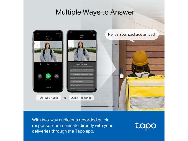 TP-Link Video-Türklingel-Kamera-Kit Tapo D230S1