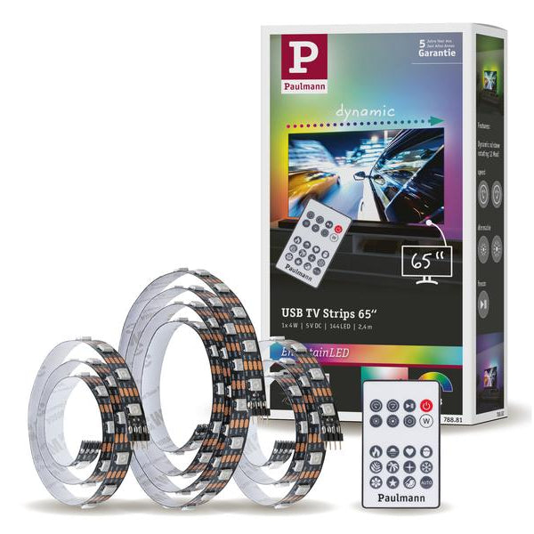 Paulmann EntertainLED USB Strip TV-Beleuchtung RGB+, 65