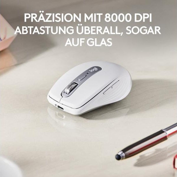 Logitech Mobile Maus MX Anywhere 3s for Business Pale Grey