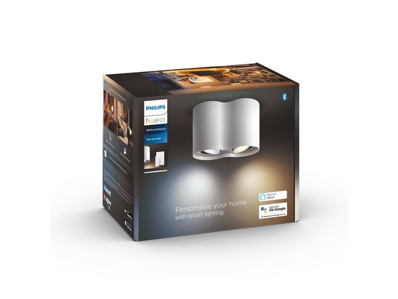 Philips Hue White Ambiance Pillar Doppelspot inkl. Dimmschalter Weiss