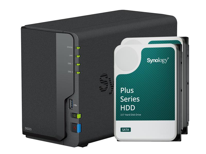 Synology NAS DiskStation DS223, 2-bay Synology Plus HDD 32 TB