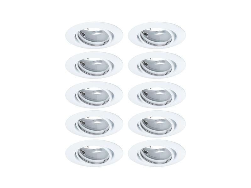 Paulmann Einbauspot LED Base Basisset, GU10, 10 x 10W, Weiss
