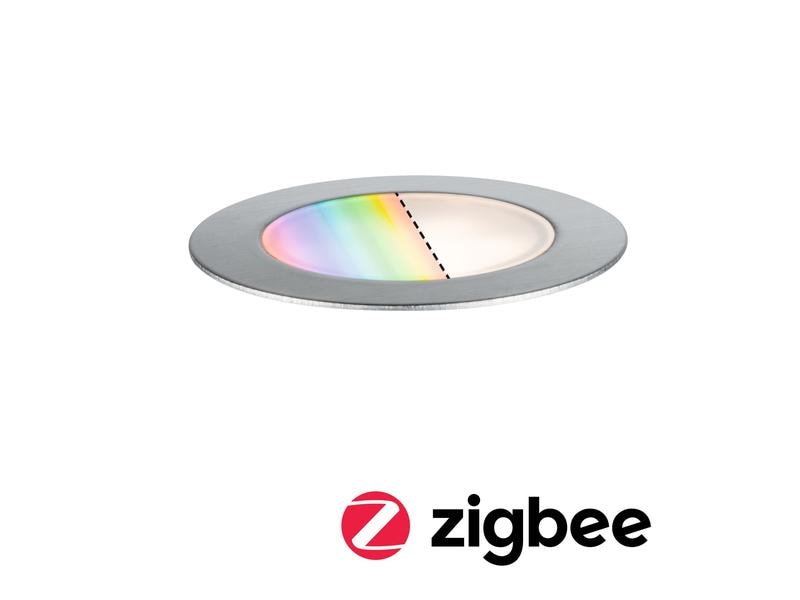 Paulmann Einbauspot Plug &amp; Shine Floor, RGBW, 2W, Edelstahl