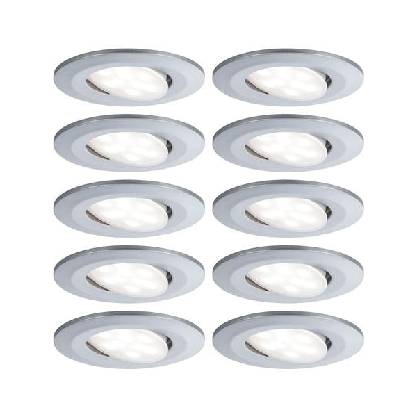 Paulmann Einbauspot LED Calla Basisset, 10 x 6W, 4000K, Chrom
