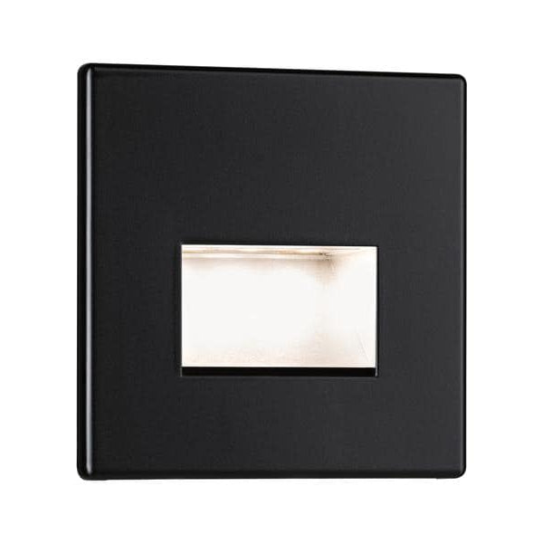 Paulmann Wandeinbauleuchte LED Edge Quadro, 1.2W, 2700K, Schwarz
