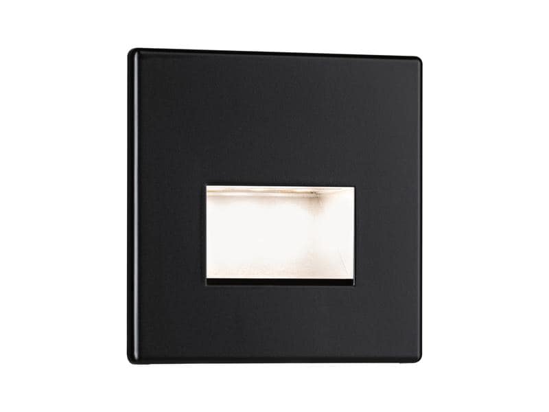 Paulmann Wandeinbauleuchte LED Edge Quadro, 1.2W, 2700K, Schwarz