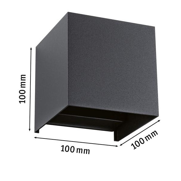 Paulmann Outdoor Wandleuchte LED House Cybo, 2x2.5W, RGBW, Anthrazit