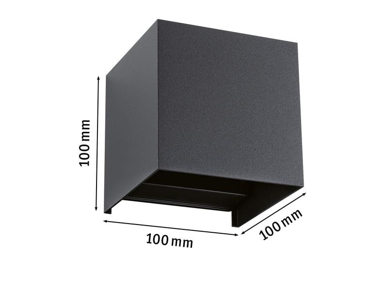 Paulmann Outdoor Wandleuchte LED House Cybo, 2x2.5W, RGBW, Anthrazit