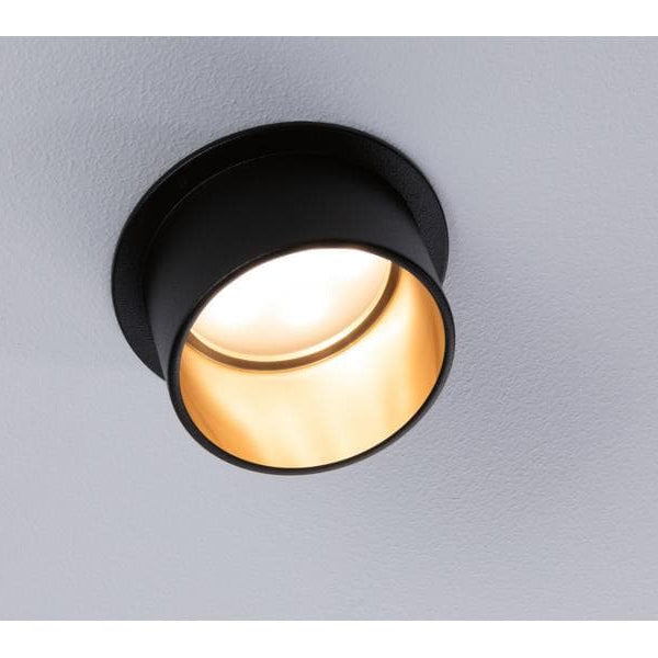 Paulmann Einbauspot LED Gil Coin Set, 3 x 6W, 2700K, Schwarz/Gold