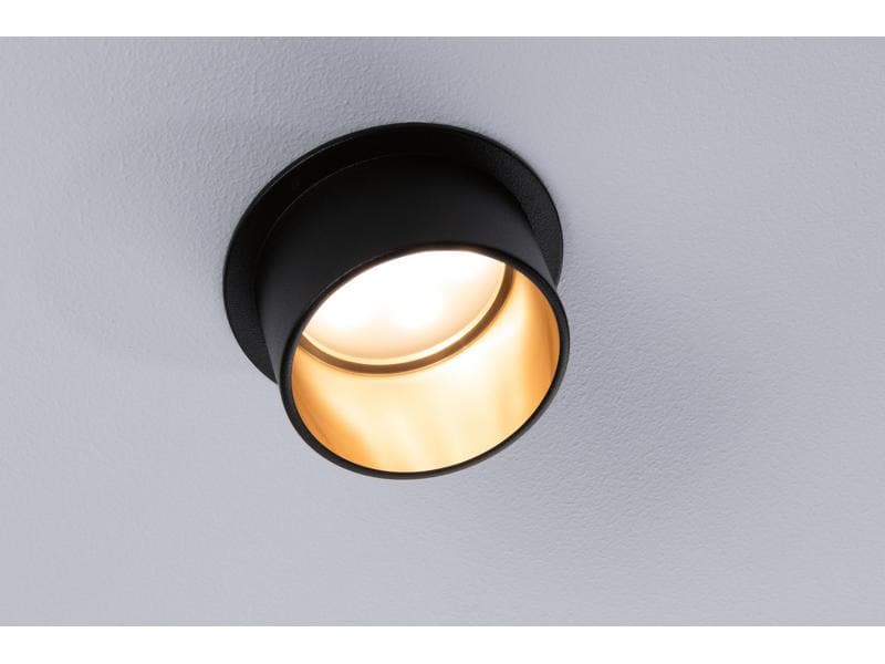 Paulmann Einbauspot LED Gil Coin Set, 3 x 6W, 2700K, Schwarz/Gold