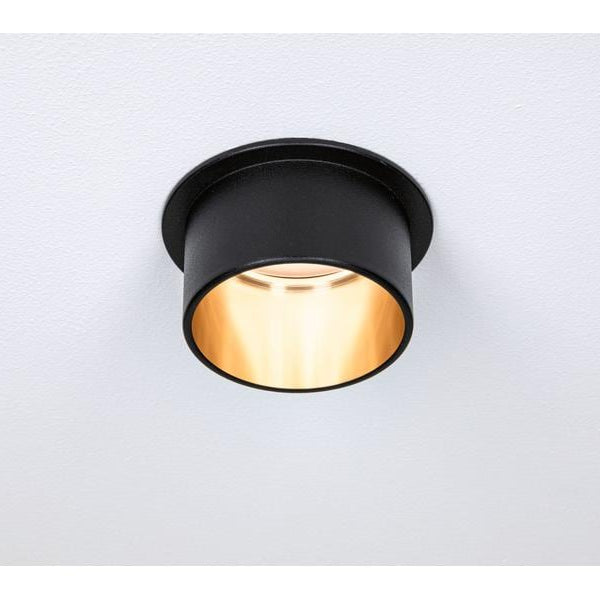Paulmann Einbauspot LED Gil Coin Set, 3 x 6W, 2700K, Schwarz/Gold