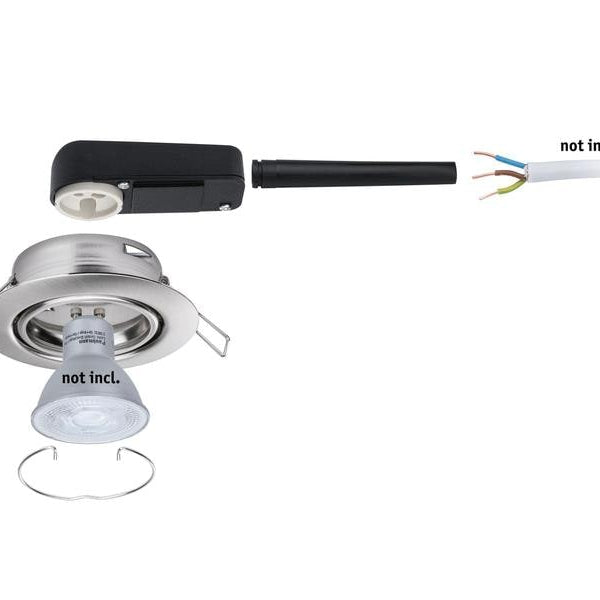 Paulmann Einbauspot LED Base Basisset, GU10, 10 x 10W, Eisen