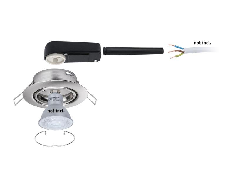 Paulmann Einbauspot LED Base Basisset, GU10, 10 x 10W, Eisen
