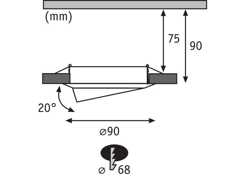Paulmann Einbauspot LED Base Basisset, GU10, 10 x 10W, Eisen