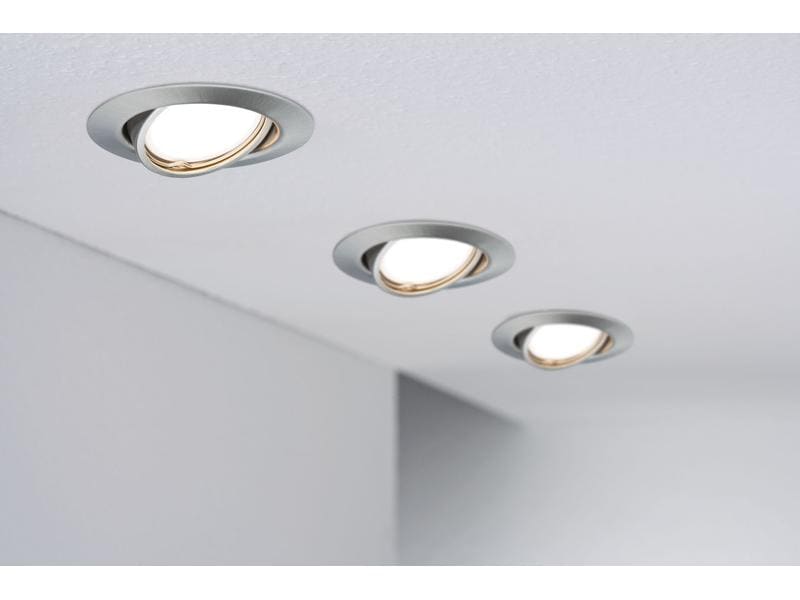 Paulmann Einbauspot LED Base Basisset, GU10, 10 x 10W, Eisen