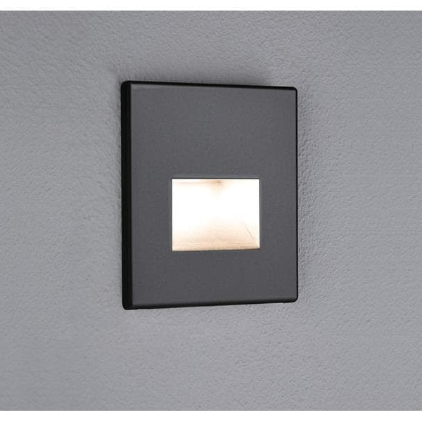 Paulmann Wandeinbauleuchte LED Edge Quadro, 1.2W, 2700K, Schwarz